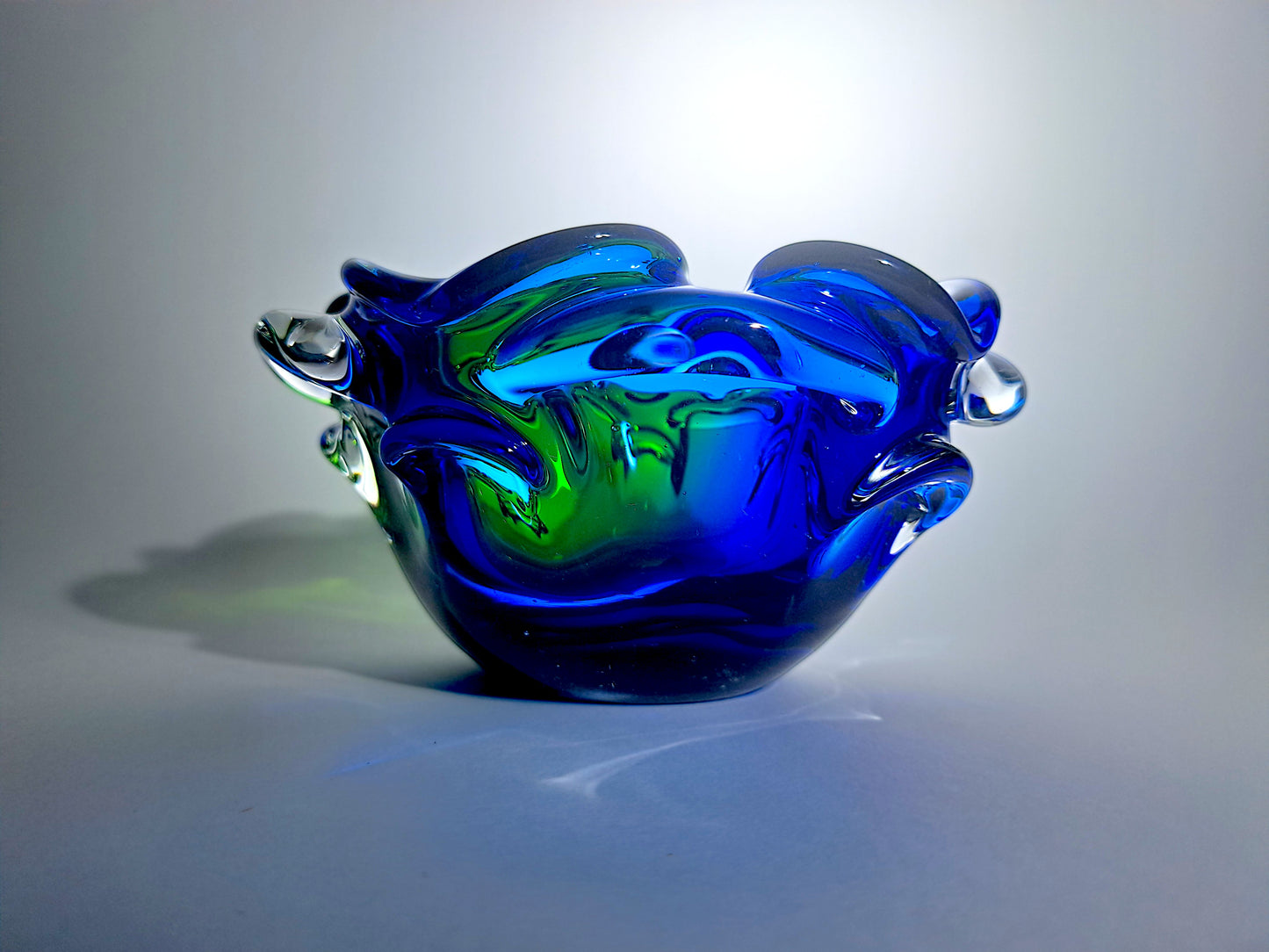 Centrotavola in Vetro di Murano, Blu e Verde