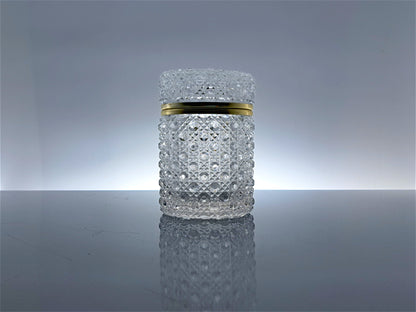French Cylindrical Jewelry Box, Baccarat Style