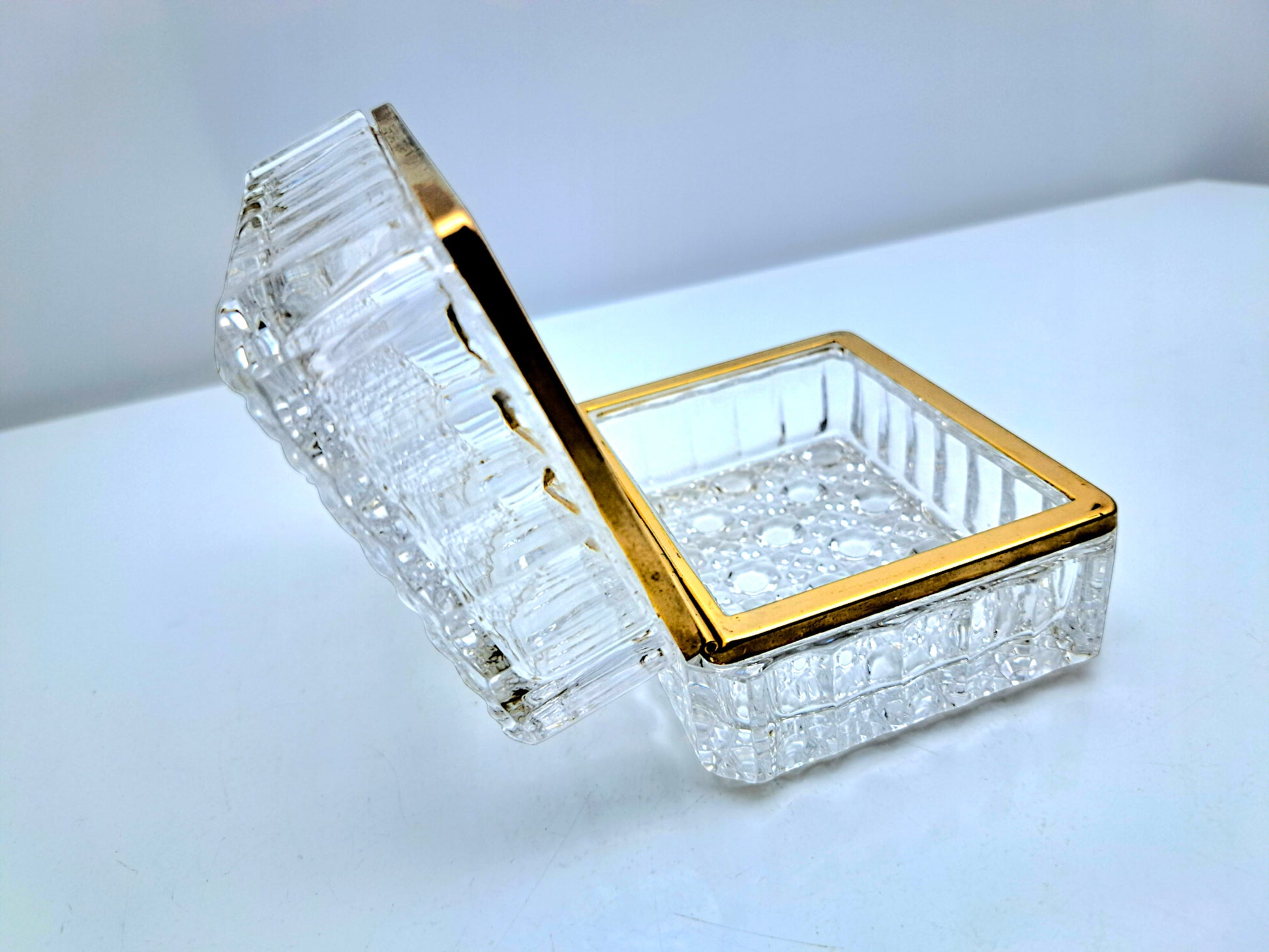 Carved Crystal Jewelry Box