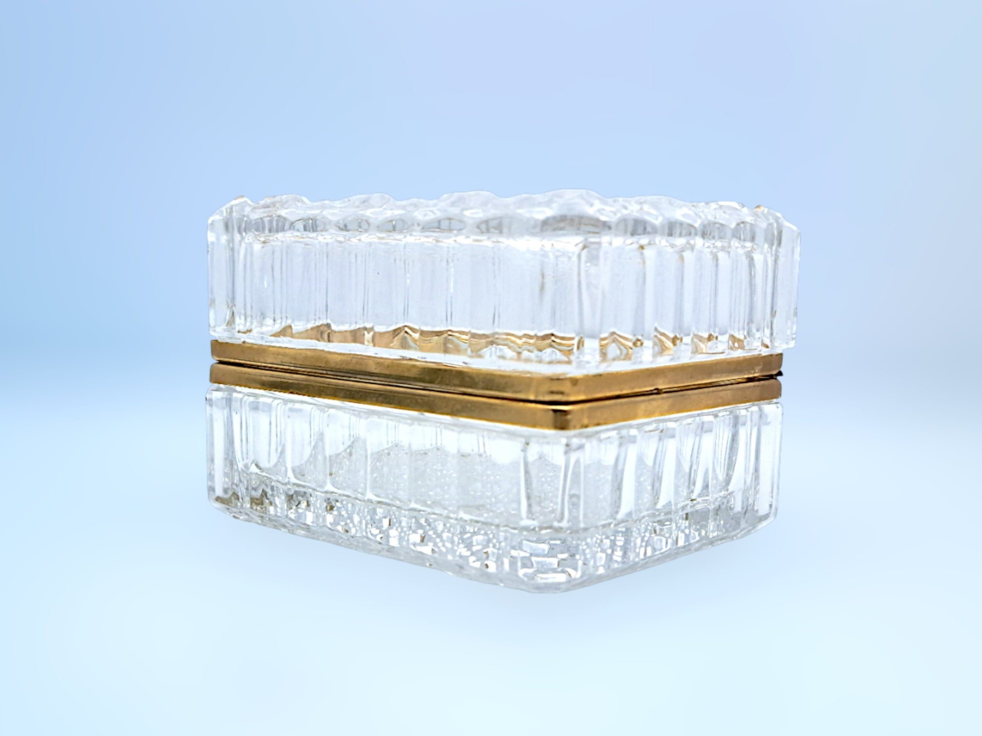 Carved Crystal Jewelry Box