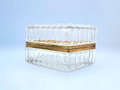 Carved Crystal Jewelry Box