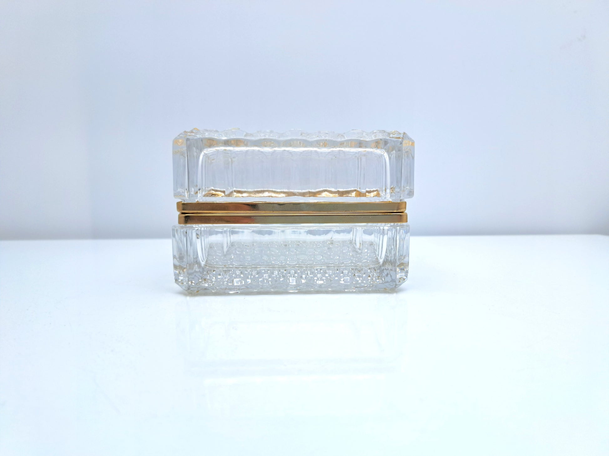Carved Crystal Jewelry Box