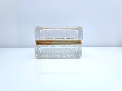Carved Crystal Jewelry Box