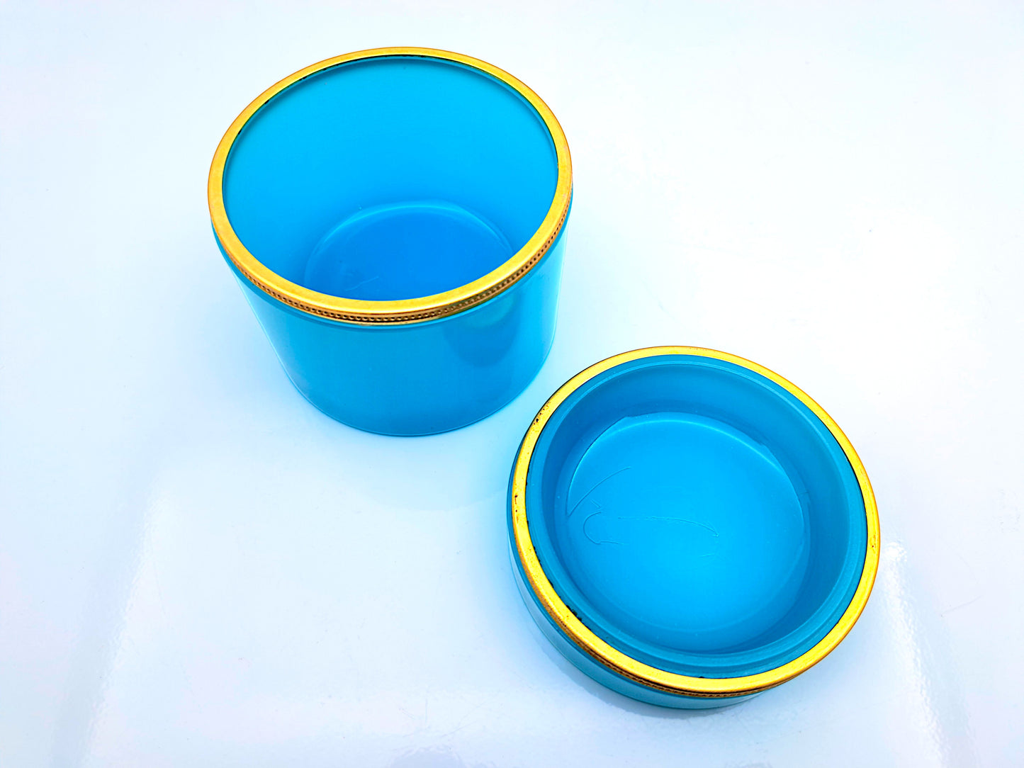 Cofanetto in Vetro Opalino Turchese di Murano