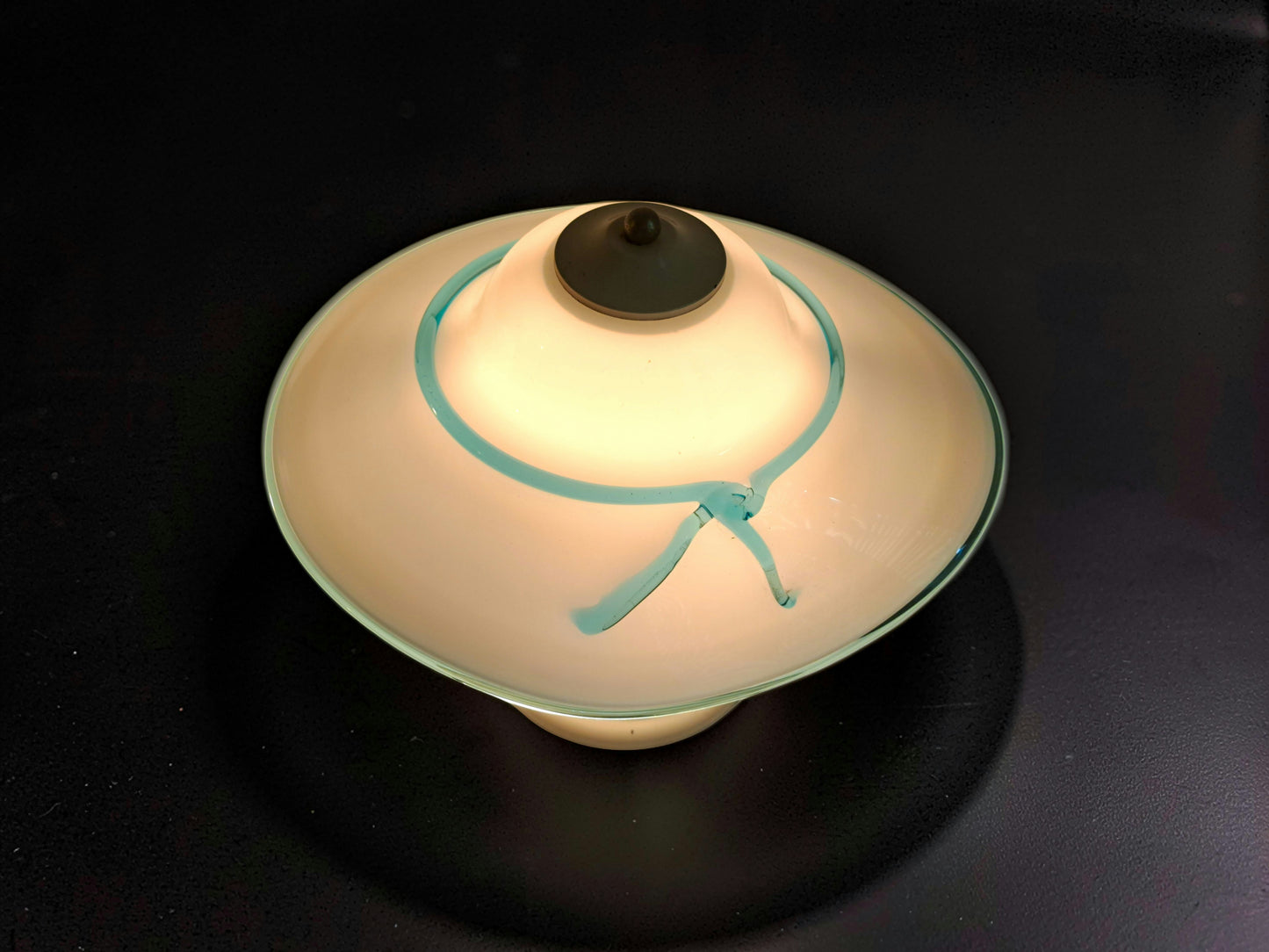 Coppia di Lampade in Vetro di Murano, Paralume a Cappello