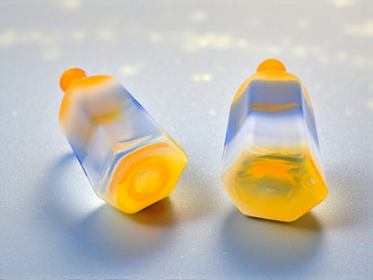 Coppia di Bottiglie in Vetro Policromo di Murano