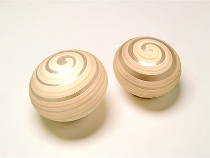 Coppia di Lampade da Comodino in Vetro di Murano, Swirl