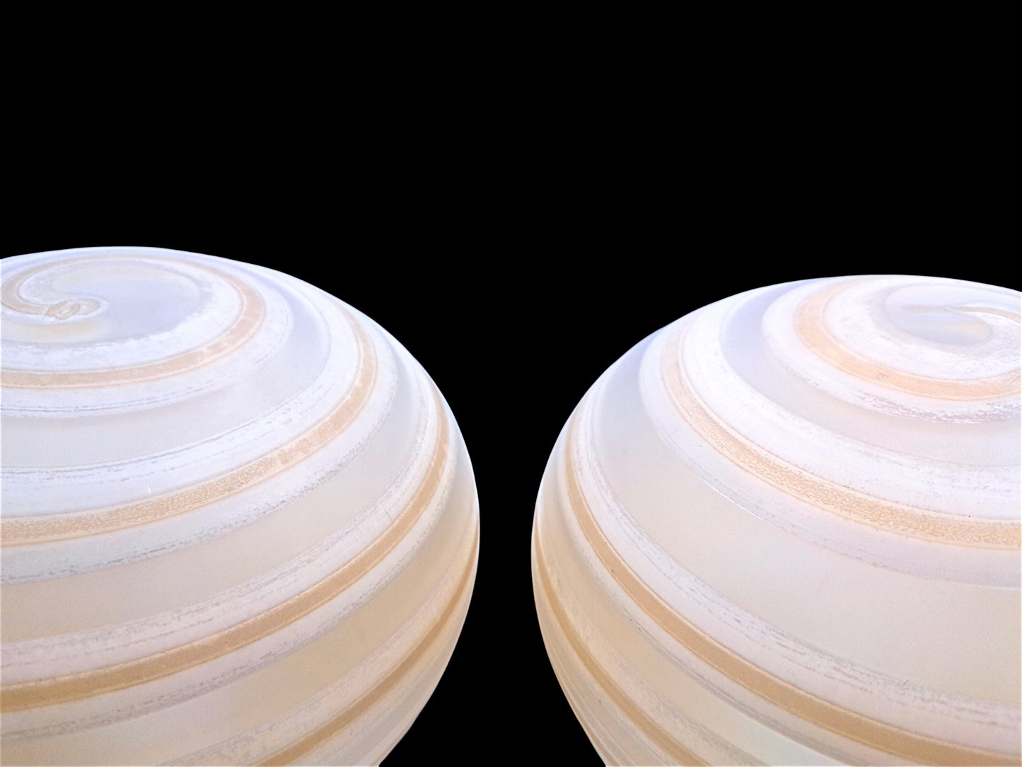 Coppia di Lampade da Comodino in Vetro di Murano, Swirl