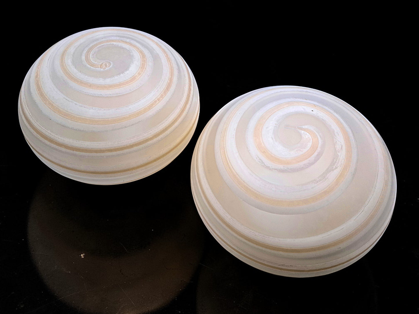 Coppia di Lampade da Comodino in Vetro di Murano, Swirl