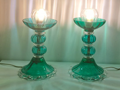 Coppia di Lampade in Vetro di Murano