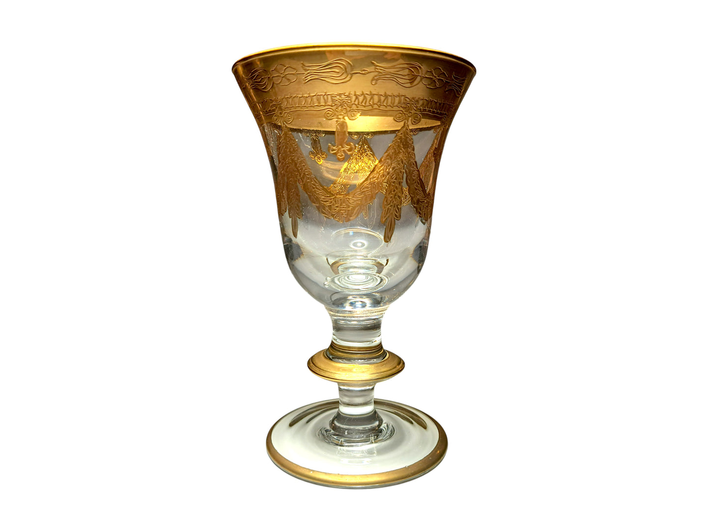 Servizio Caraffa e 6 Calici in Vetro di Murano, Cristal T.