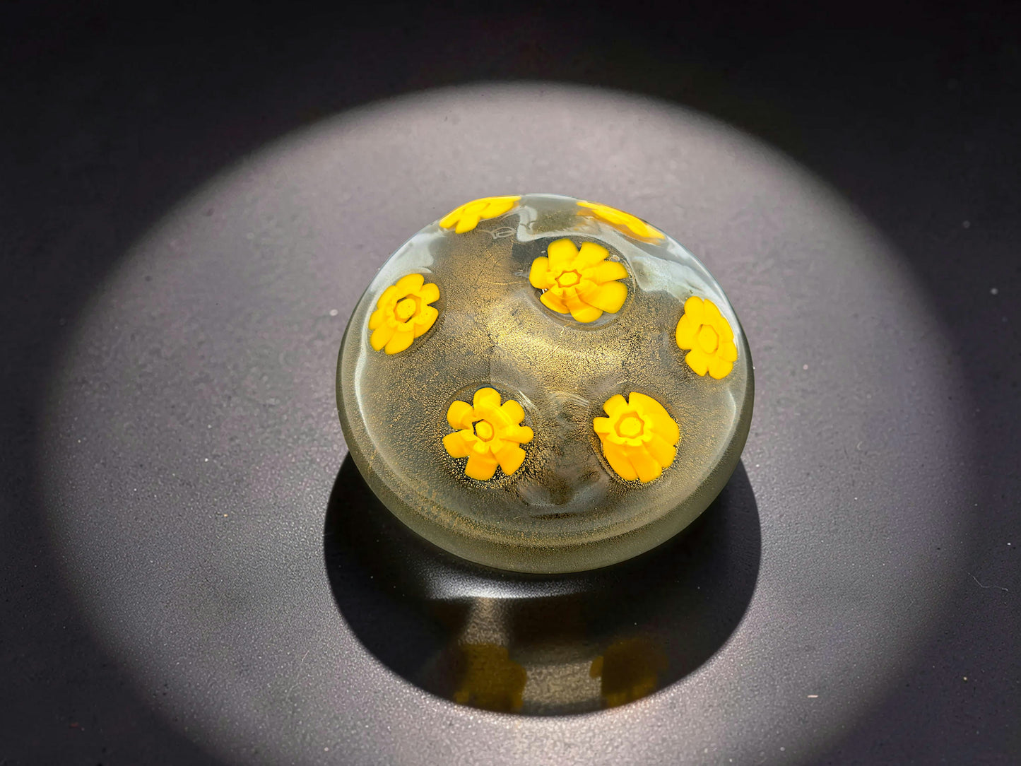 Fermacarte in Vetro di Murano, Murrine Gialle, La Murrina