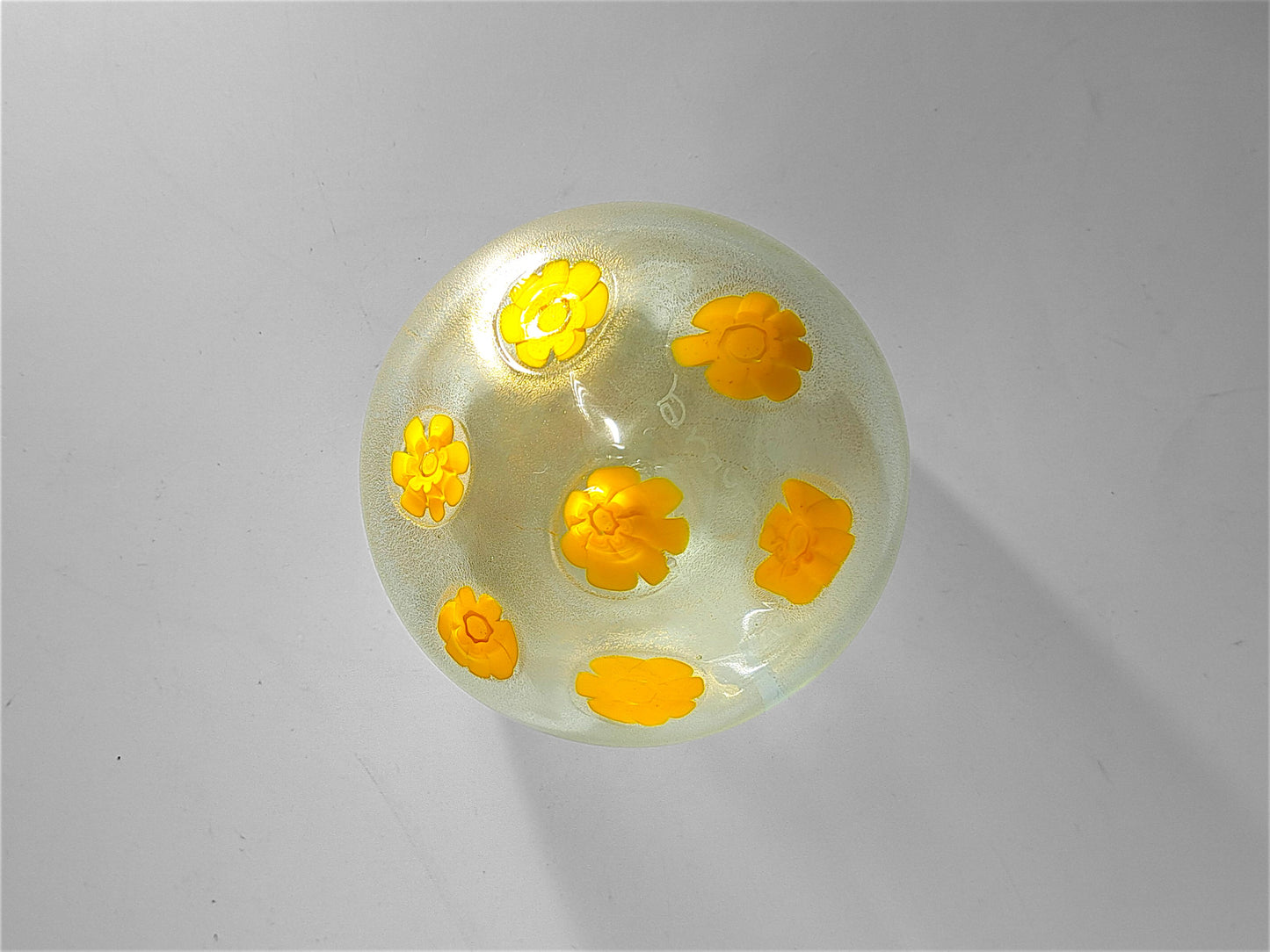 Fermacarte in Vetro di Murano, Murrine Gialle, La Murrina