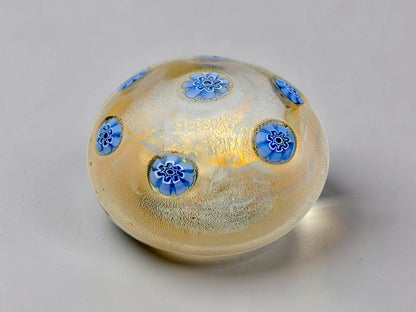 Fermacarte in Vetro di Murano, Murrine Azzurre, La Murrina