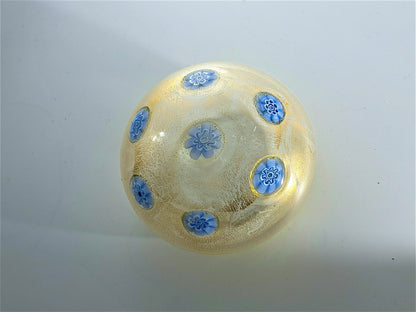 Fermacarte in Vetro di Murano, Murrine Azzurre, La Murrina