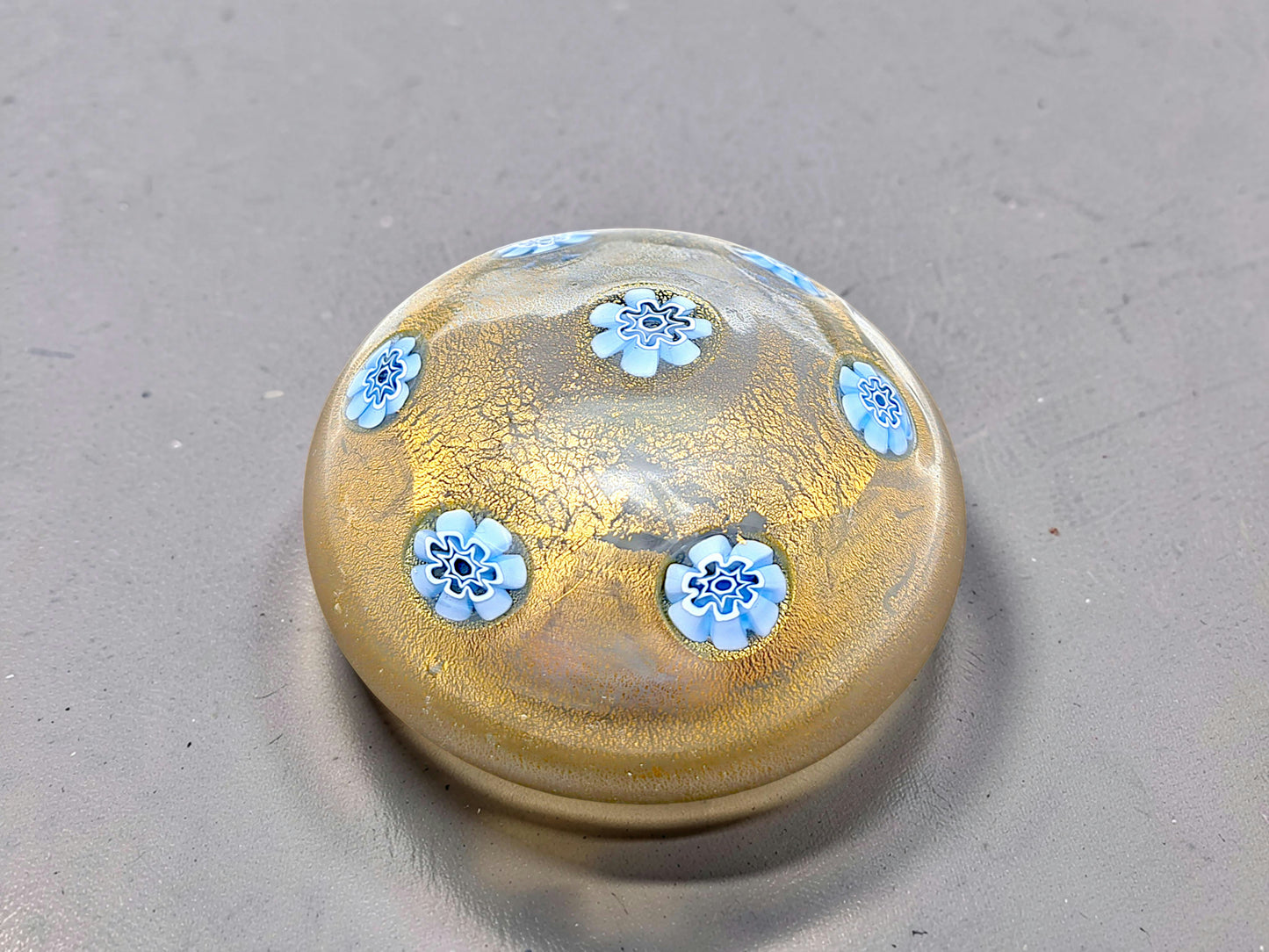 Fermacarte in Vetro di Murano, Murrine Azzurre, La Murrina