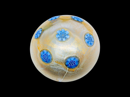 Fermacarte in Vetro di Murano, Murrine Azzurre, La Murrina