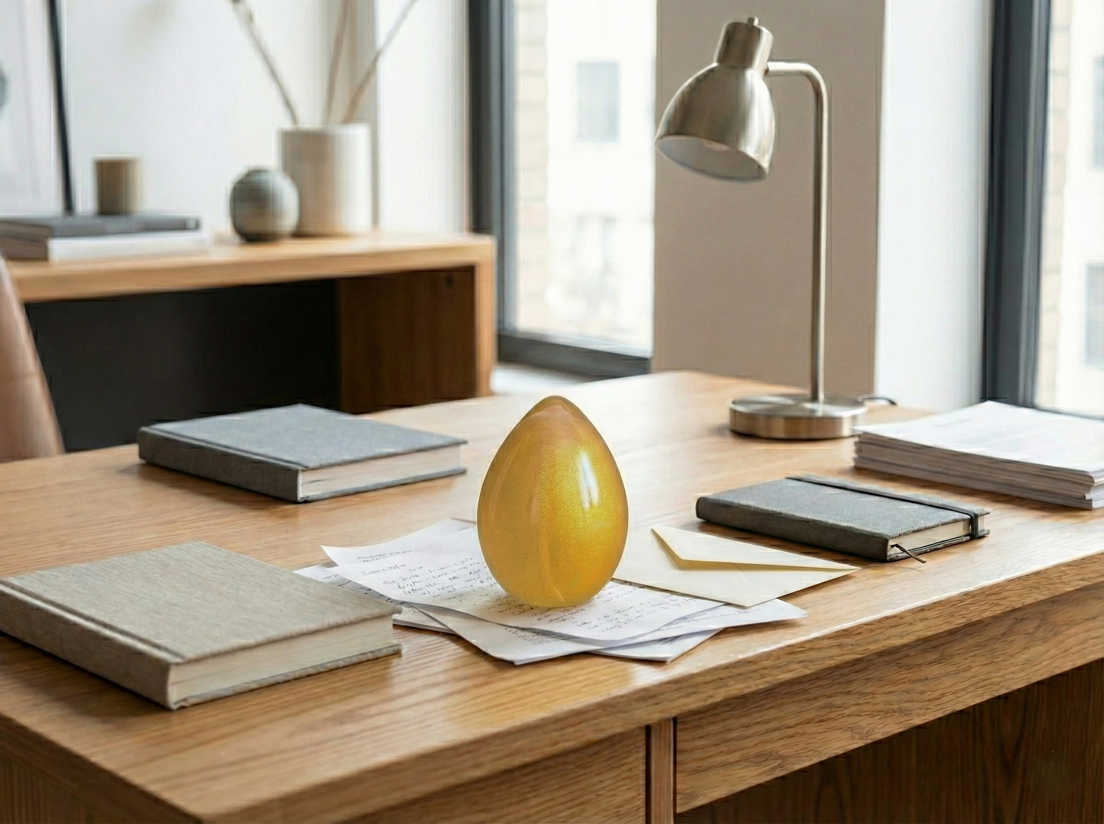 Fermacarte a Forma di Uovo in Vetro di Murano, Effe Due Murano