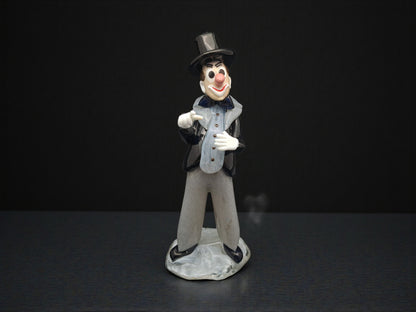 Statuette représentant un clown, en verre de Bohême