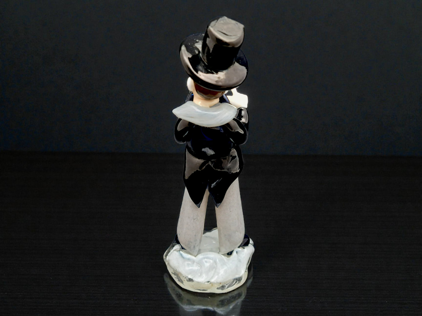 Statuette représentant un clown, en verre de Bohême