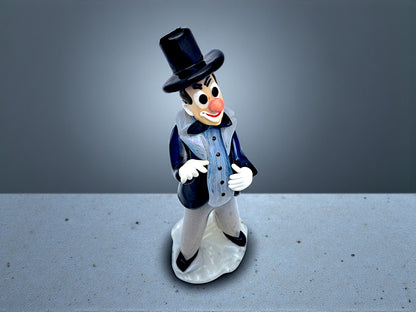 Statuette représentant un clown, en verre de Bohême