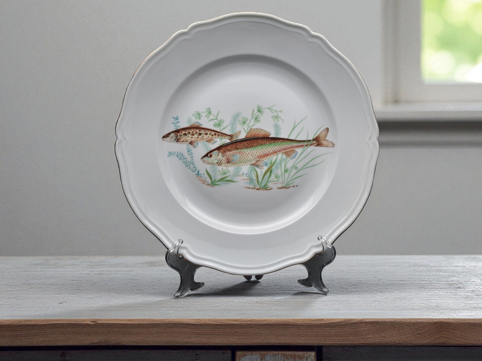 Servizio 6 Piatti e Vassoio, Richard Ginori, Antico Doccia Filo Oro