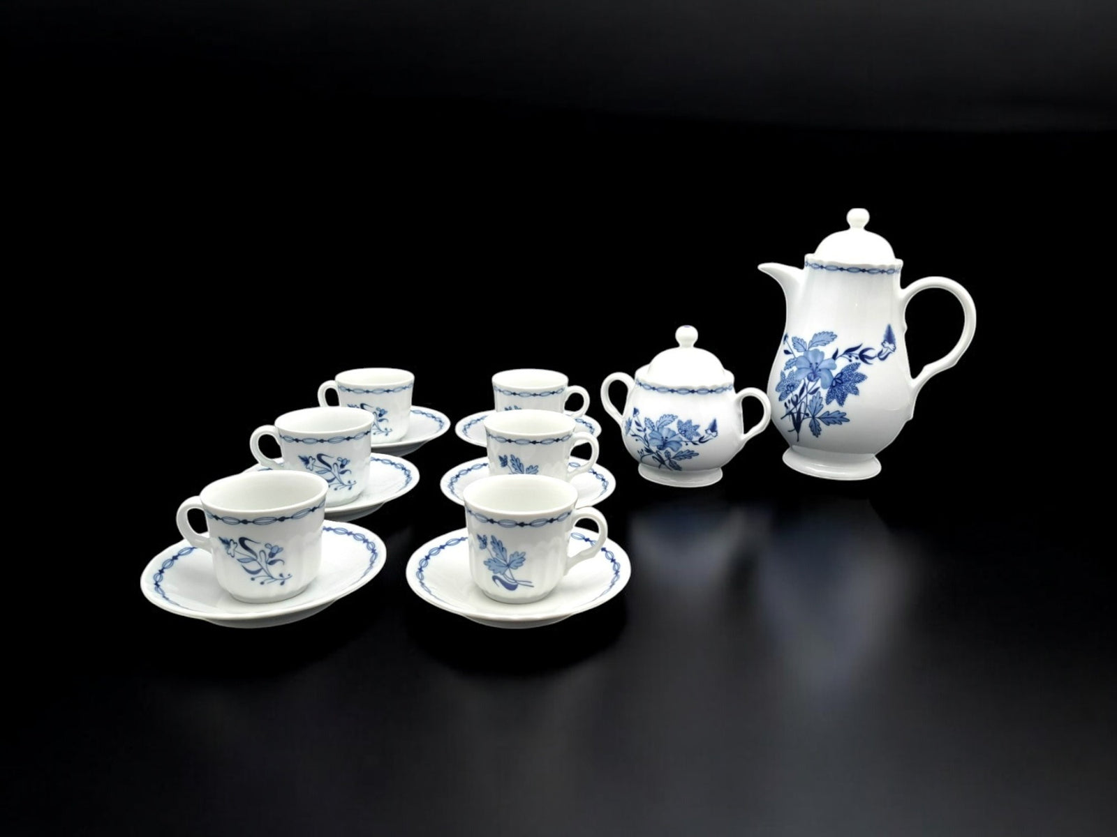 Servizio da Caffè per 6, Richard Ginori, Decoro Floreale