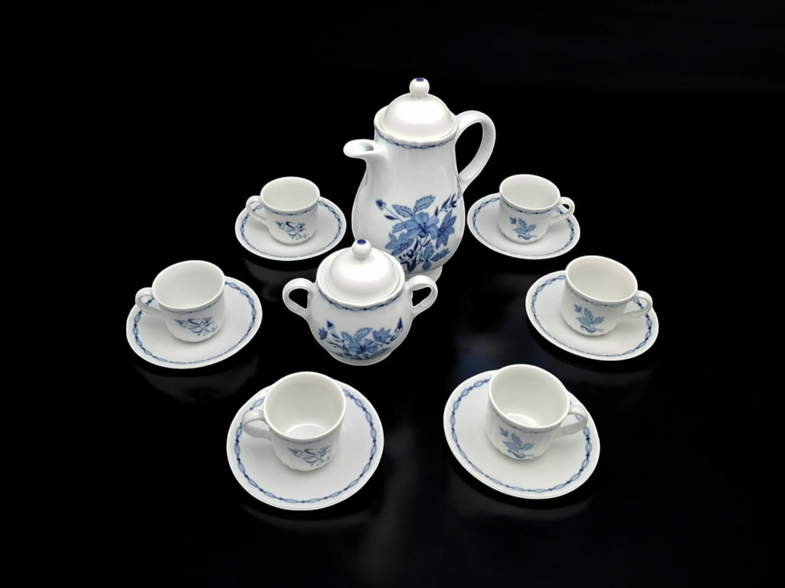 Servizio da Caffè per 6, Richard Ginori, Decoro Floreale