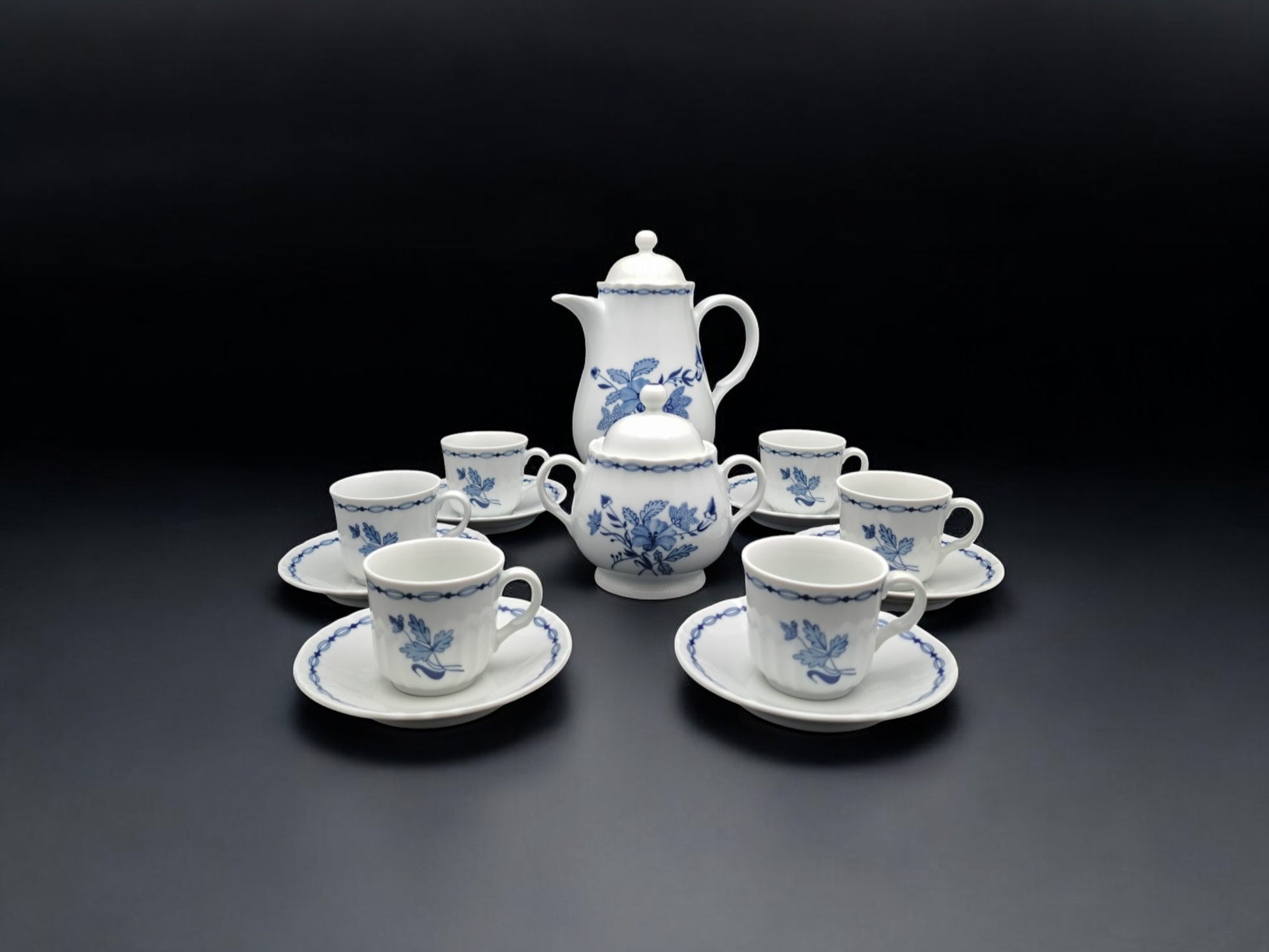 Servizio da Caffè per 6, Richard Ginori, Decoro Floreale