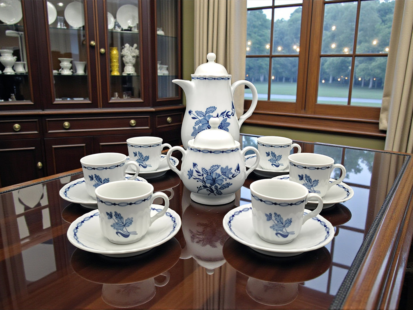 Servizio da Caffè per 6, Richard Ginori, Decoro Floreale