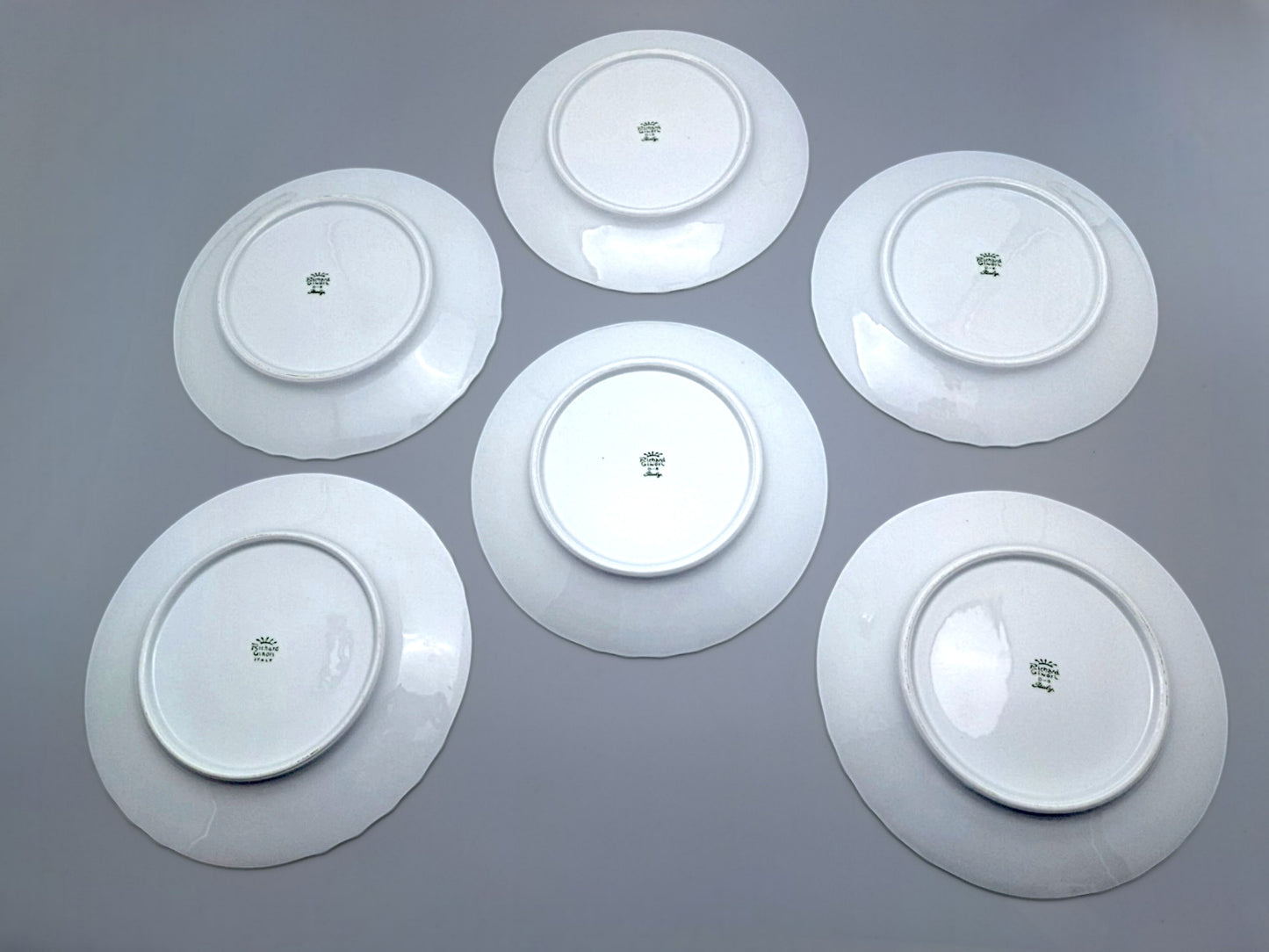Set of 6 Fish Plates, Richard Ginori, Vecchio Ginori 