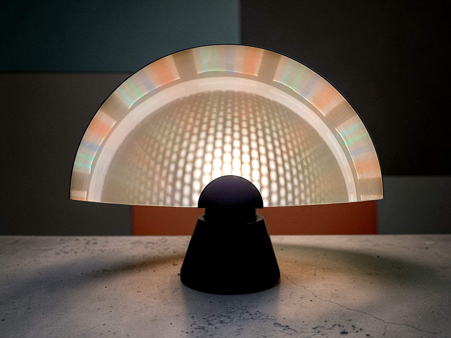 Lampada da Tavolo in Vetro di Murano, Arcobaleno