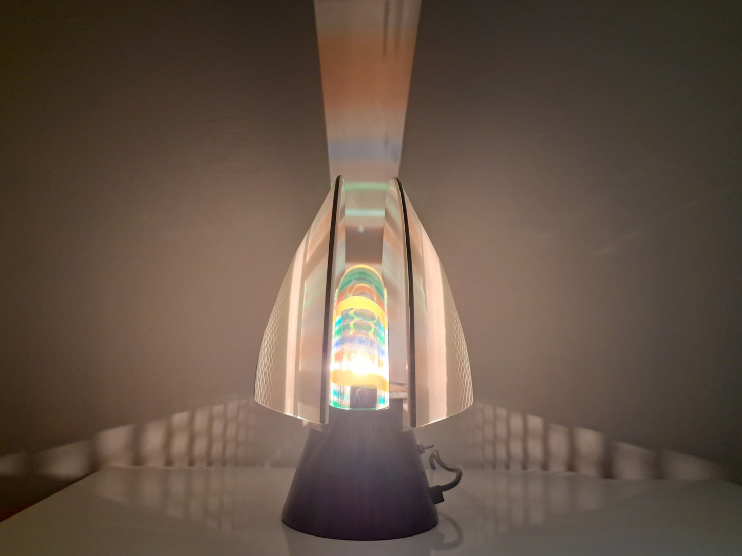 Lampada da Tavolo in Vetro di Murano, Arcobaleno