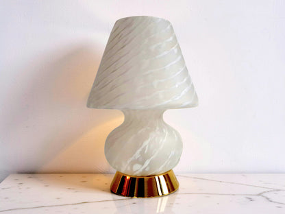 Lampada a Fungo in Vetro di Murano, Lavorazione Swirl