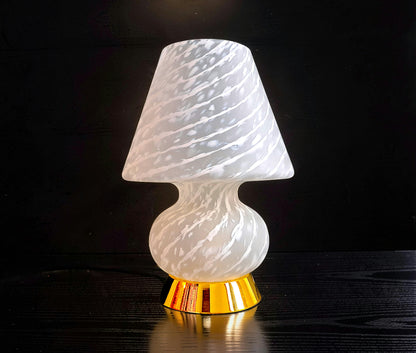 Lampada a Fungo in Vetro di Murano, Lavorazione Swirl