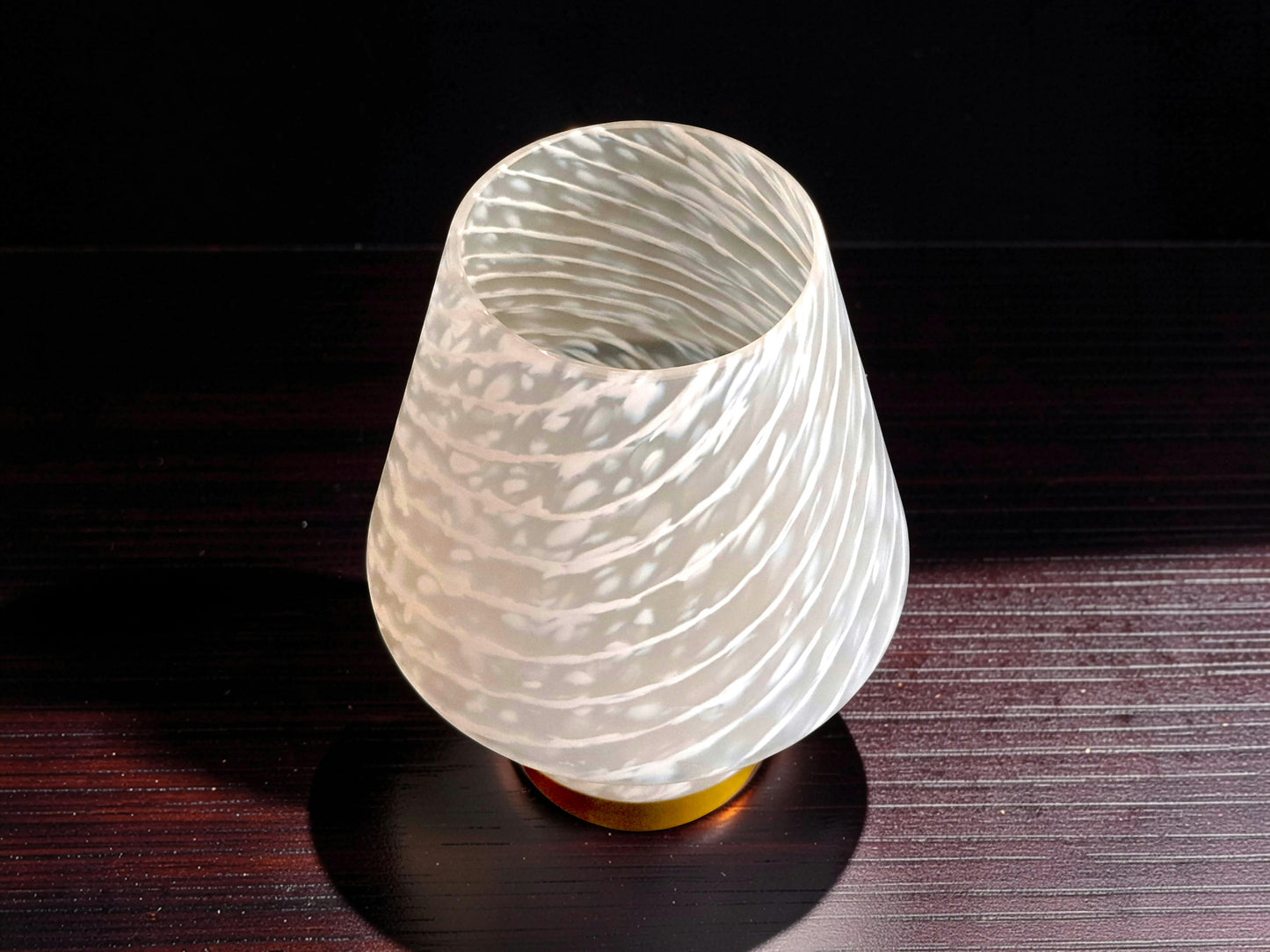 Lampada a Fungo in Vetro di Murano, Lavorazione Swirl