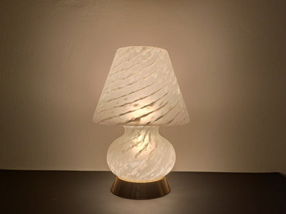 Lampada a Fungo in Vetro di Murano, Lavorazione Swirl