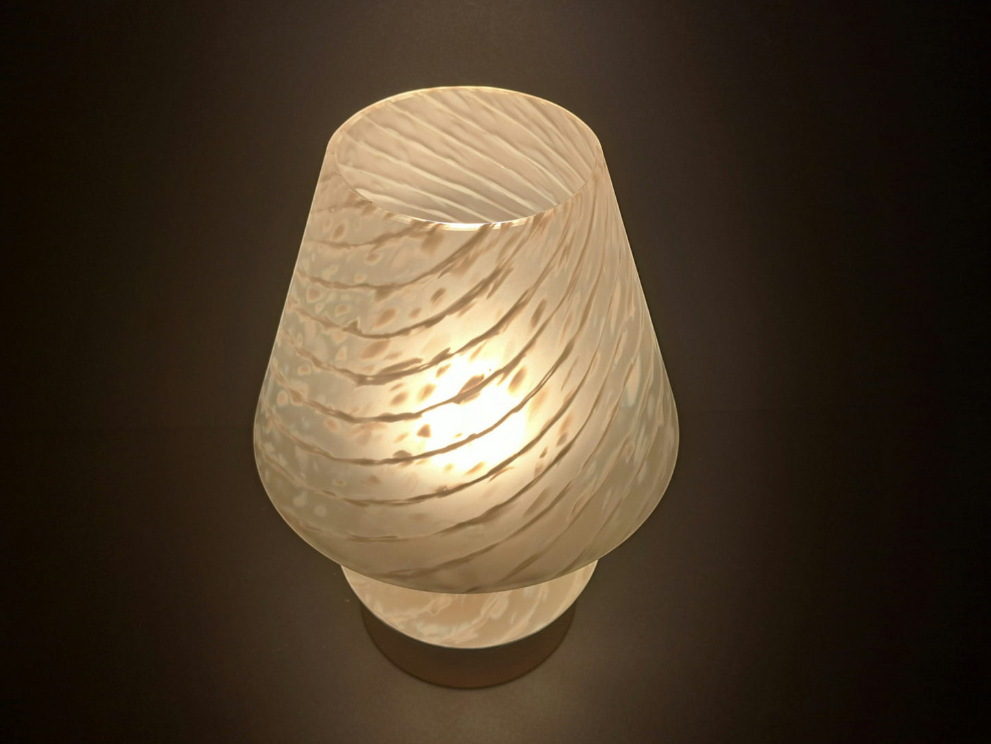 Lampada a Fungo in Vetro di Murano, Lavorazione Swirl