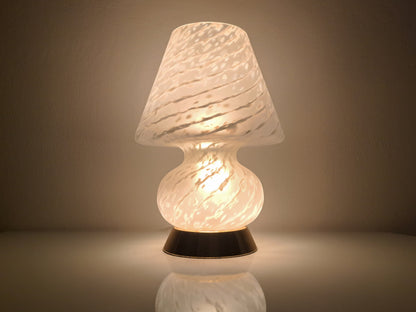 Lampada a Fungo in Vetro di Murano, Lavorazione Swirl