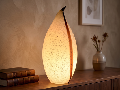 Lampada a Forma di Pinguino in Vetro di Murano, Scaglie Argento