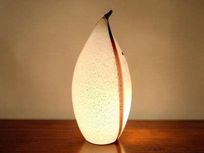 Lampada a Forma di Pinguino in Vetro di Murano, Scaglie Argento