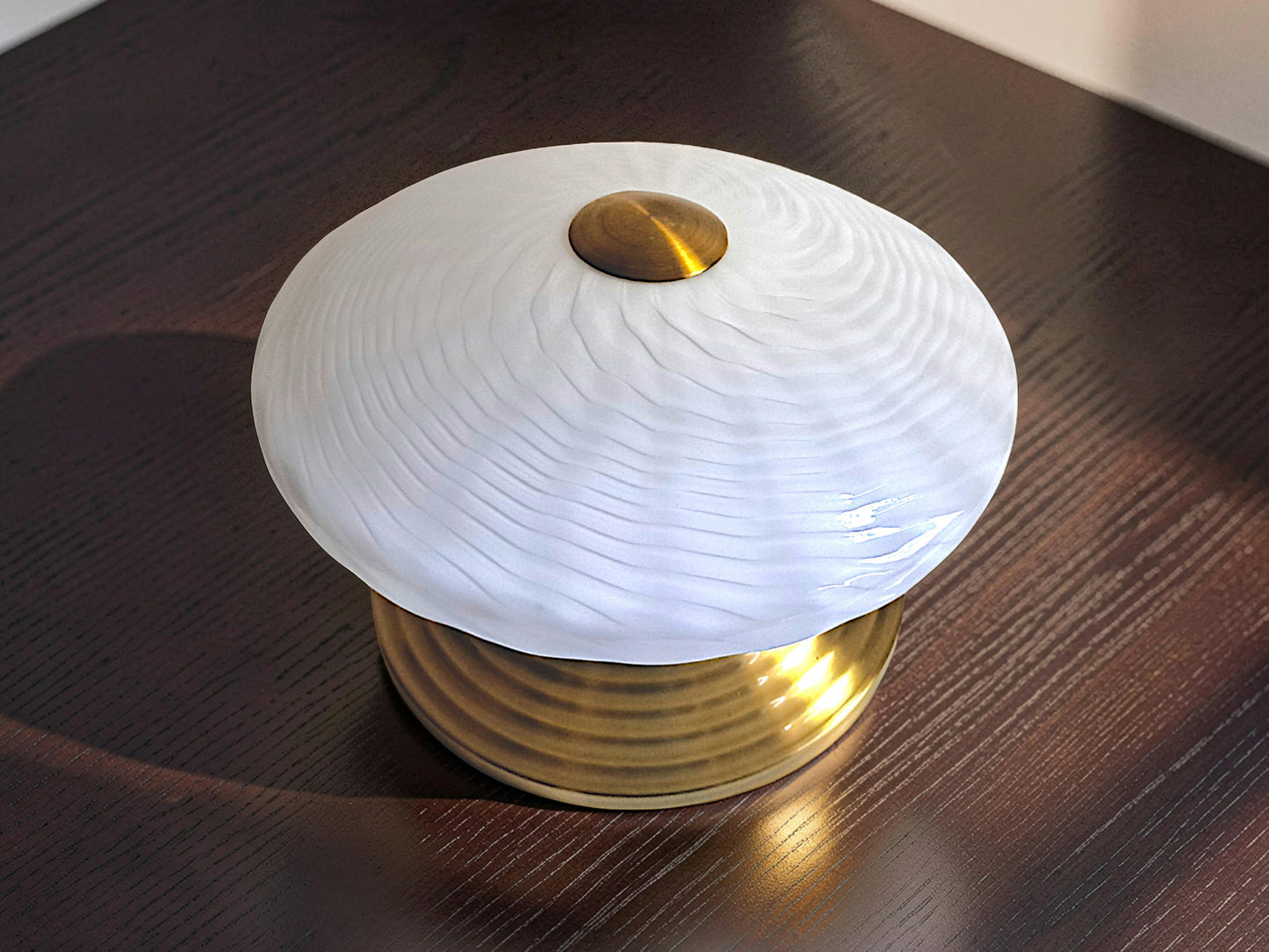 Lampada da Tavolo in Vetro di Murano, Lavorazione Swirl