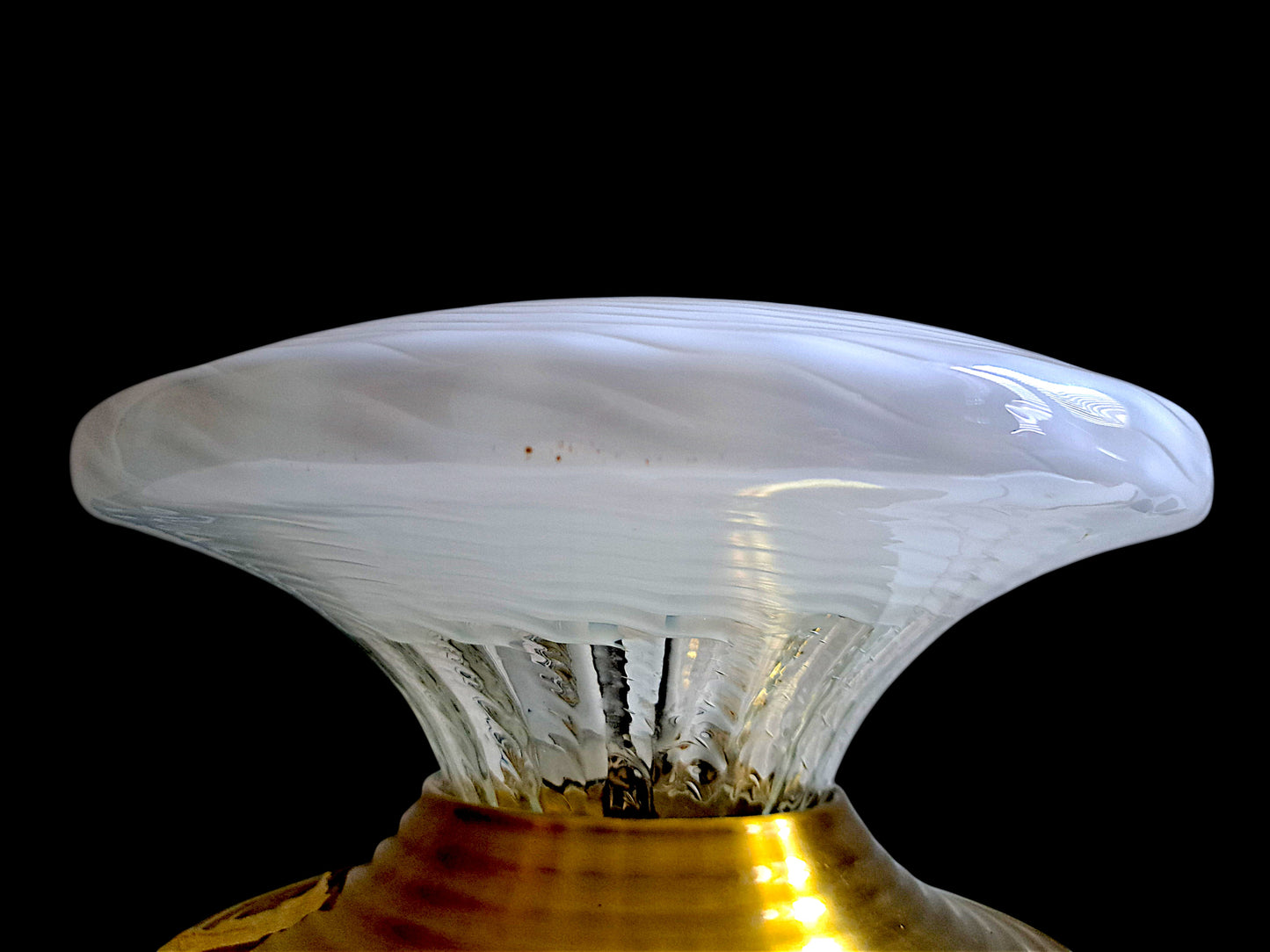 Lampada da Tavolo in Vetro di Murano, Lavorazione Swirl