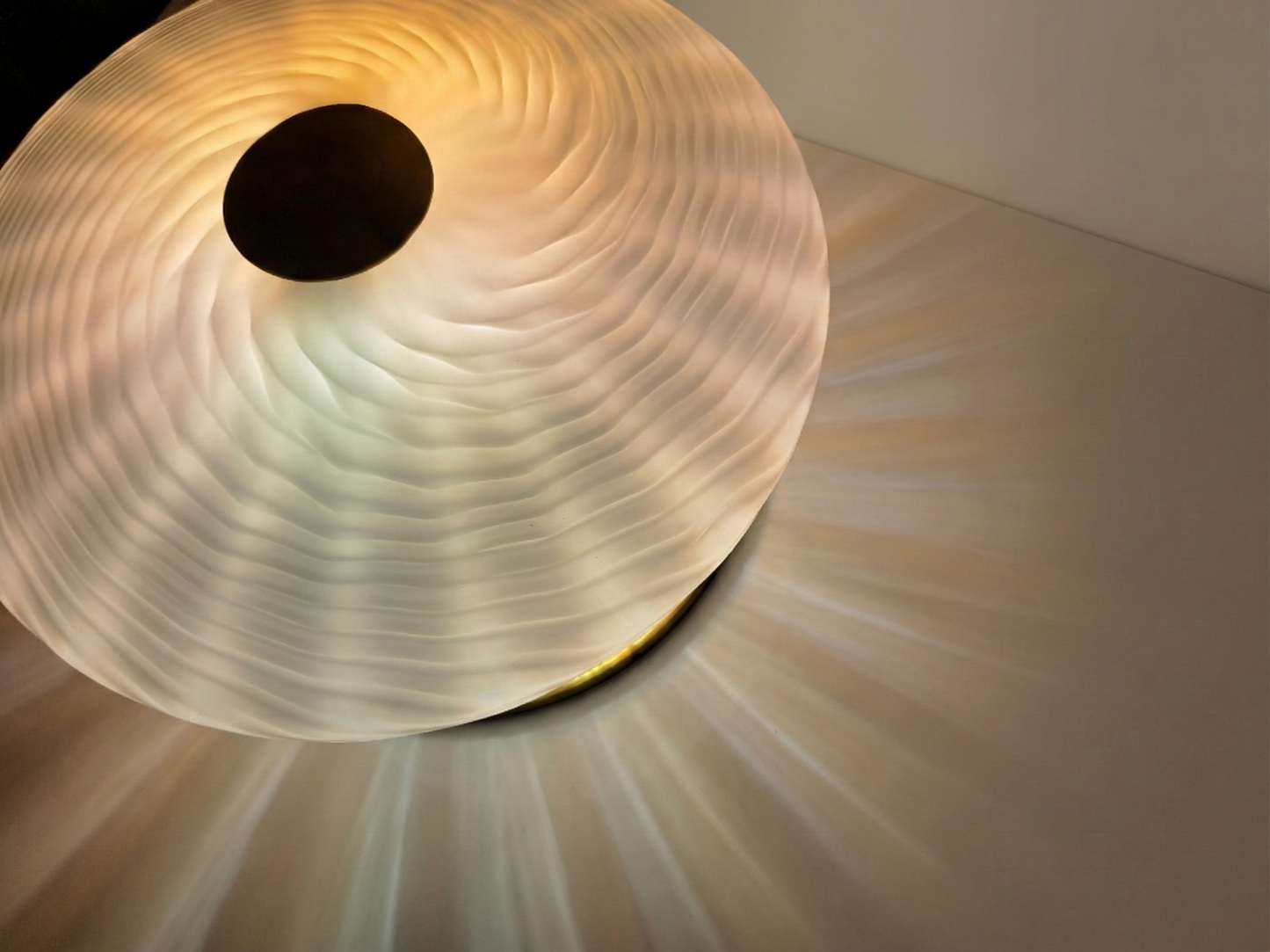 Lampada da Tavolo in Vetro di Murano, Lavorazione Swirl
