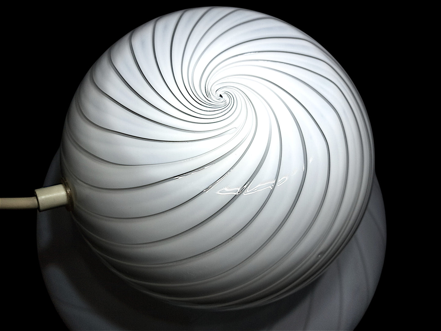 Lampada da Tavolo Mushroom in Vetro di Murano, Swirl