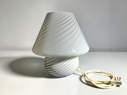 Lampada da Tavolo Mushroom in Vetro di Murano, Swirl
