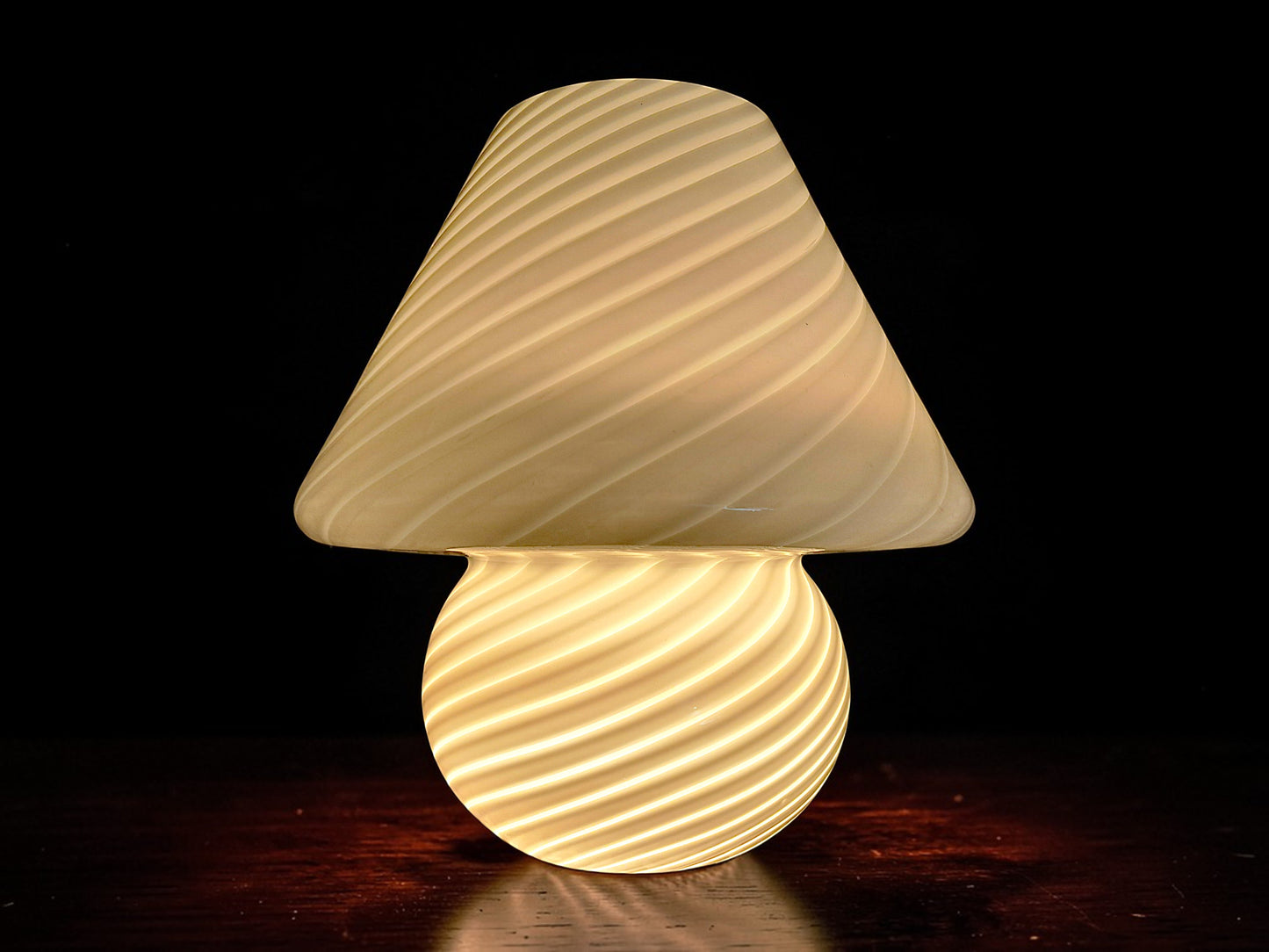 Lampada da Tavolo Mushroom in Vetro di Murano, Swirl