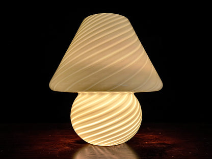 Lampada da Tavolo Mushroom in Vetro di Murano, Swirl