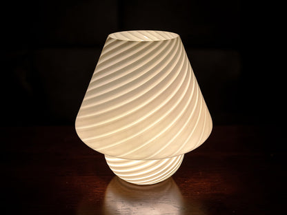 Lampada da Tavolo Mushroom in Vetro di Murano, Swirl