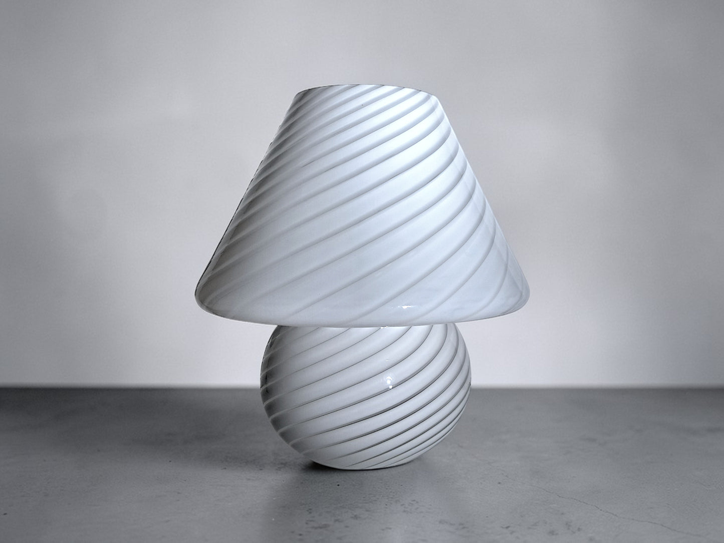 Lampada da Tavolo Mushroom in Vetro di Murano, Swirl